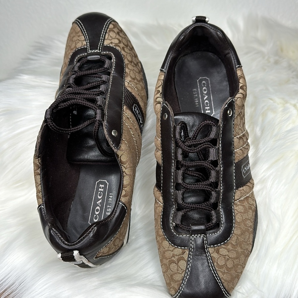 EUC Coach “Kelsie” signature logo in khaki, women's size 7.5 - Picture 5 of 11